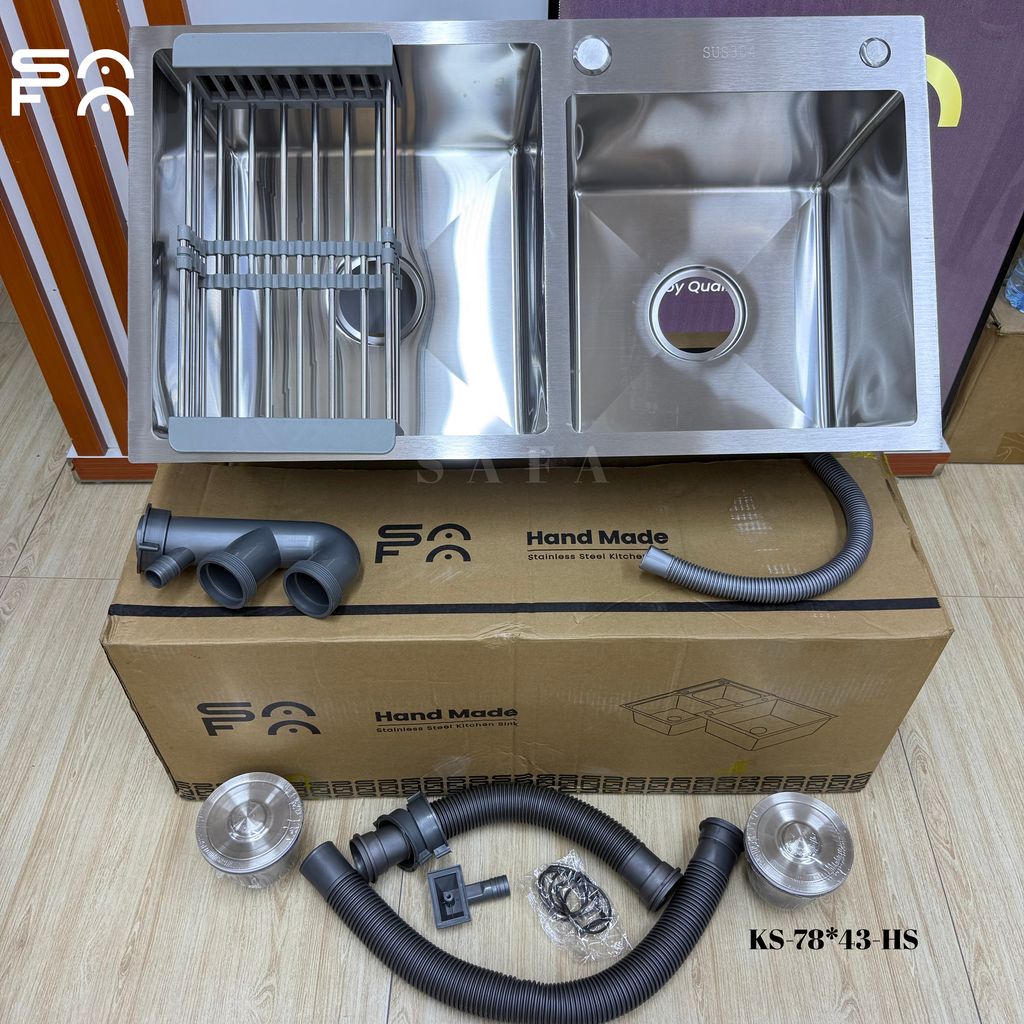 Kitchen Sink 78x43 Handmade Satin