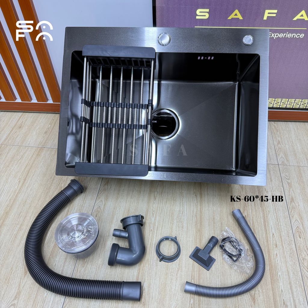 Kitchen Sink 60x45 Handmade Nano Black