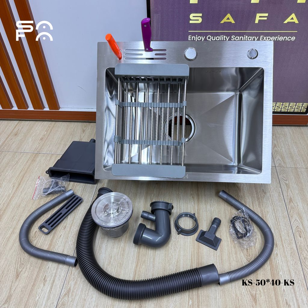 Kitchen Sink 50x40 Knife Hole Satin