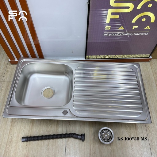 [KS-100x50-MS] Kitchen Sink 100x50 Machine Satin